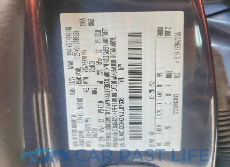 5LMCJ2DH2NUL07636# 13