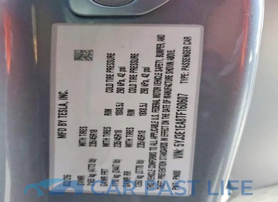 5YJ3E1EA8TF160607# 13