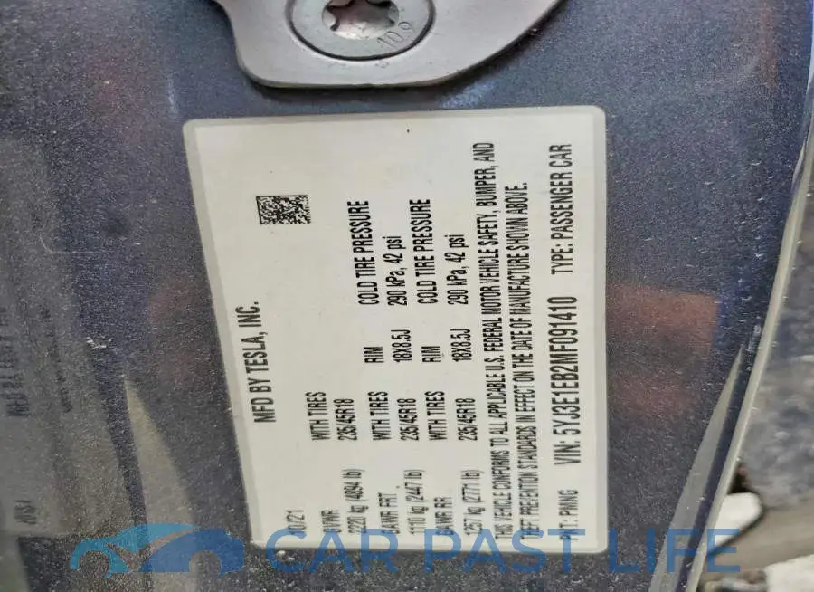 5YJ3E1EB2MF091410# 12