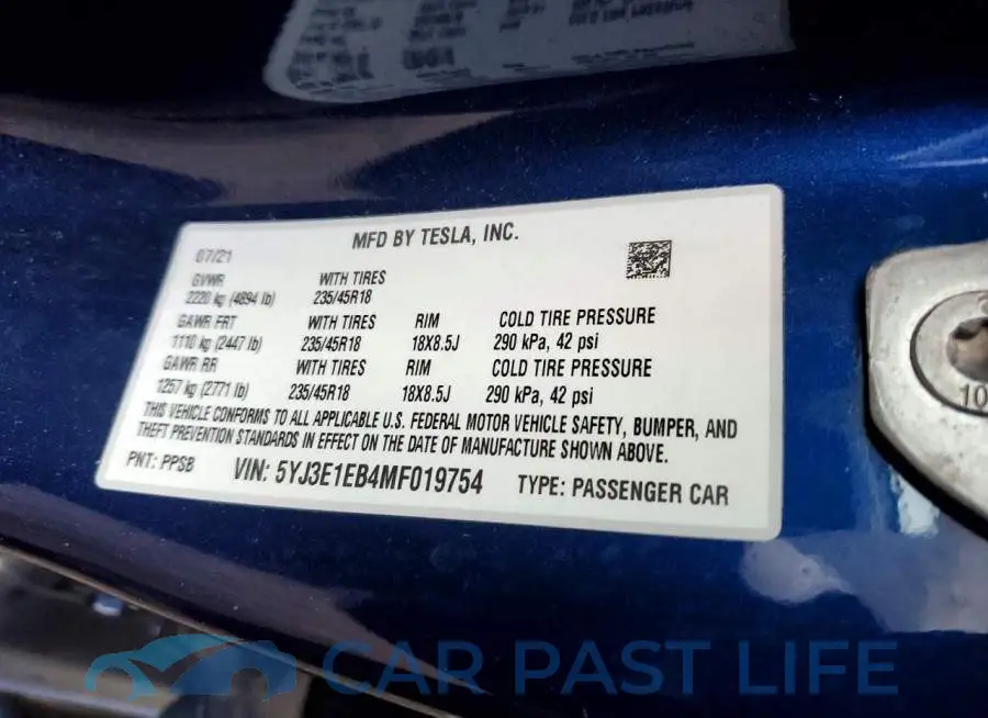 5YJ3E1EB4MF019754# 12