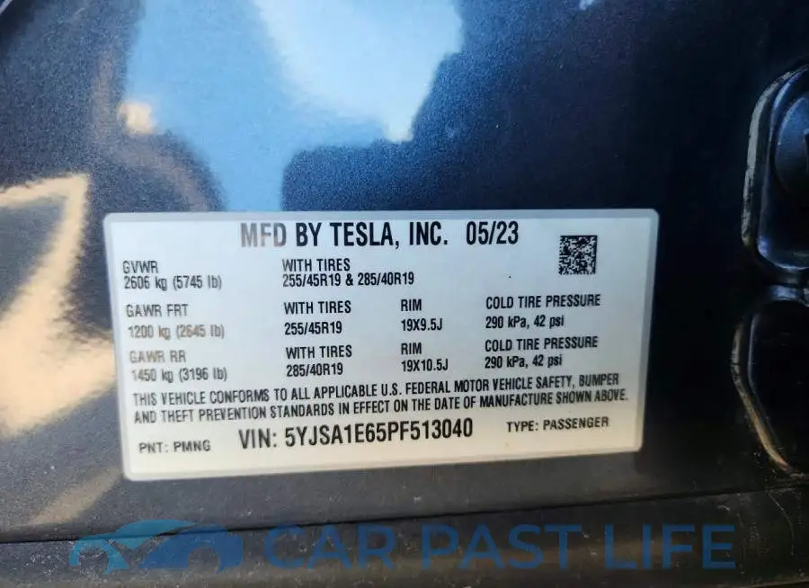 5YJSA1E65PF513040# 12
