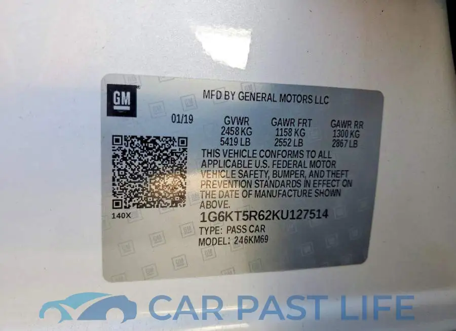 1G6KT5R62KU127514# 12