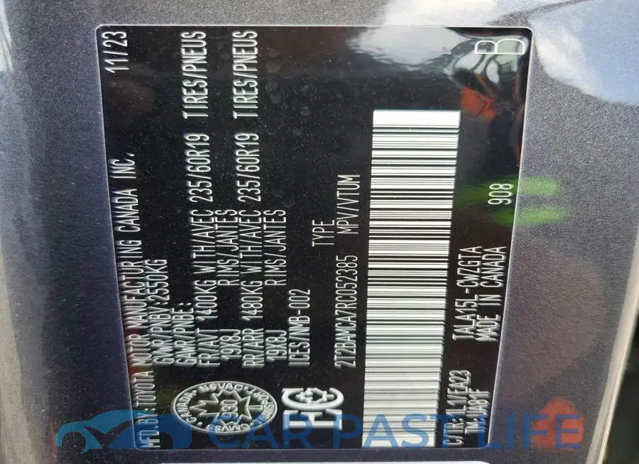 2T2BAMCA7RC052385# 14