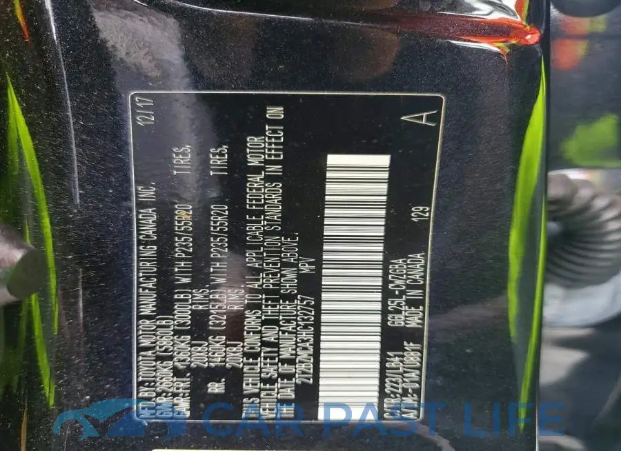 2T2BZMCA3HC132757# 13