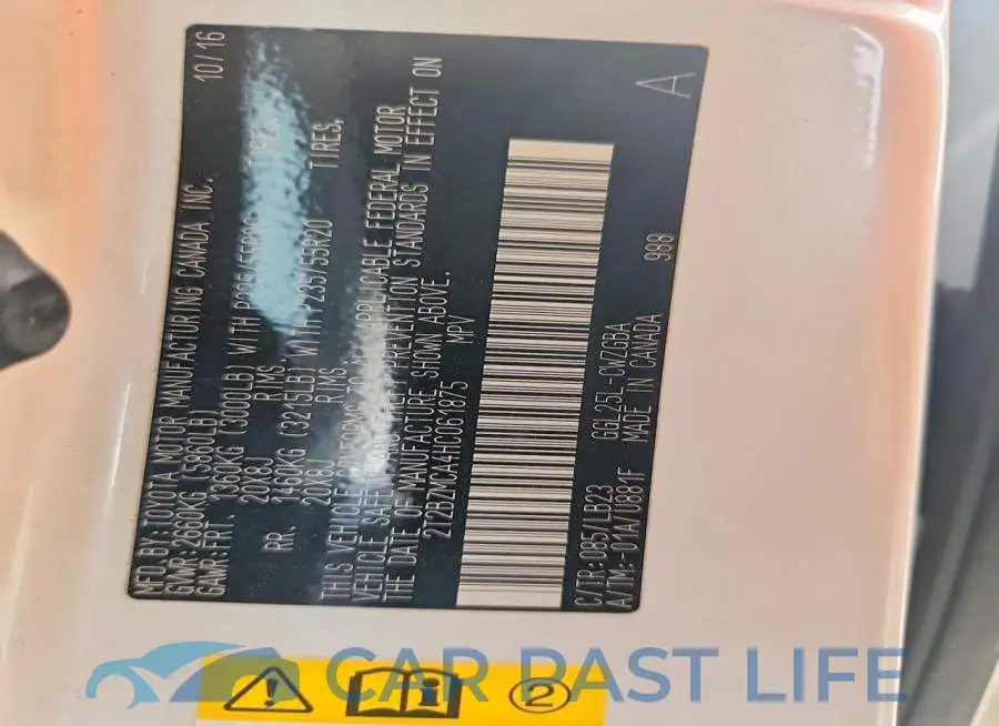 2T2BZMCA4HC061875# 12