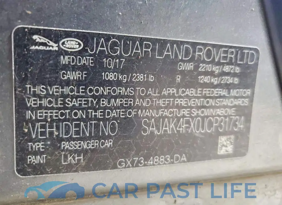 SAJAK4FX0JCP31734# 13