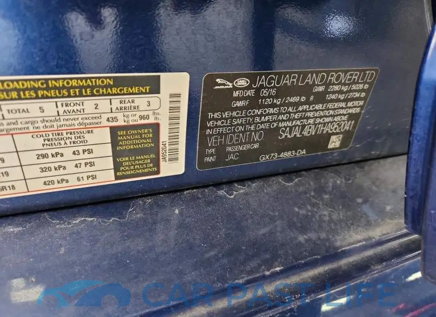 SAJAL4BV1HA952041# 13