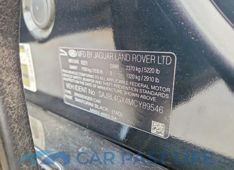 SAJBL4GX4MCY89546# 12
