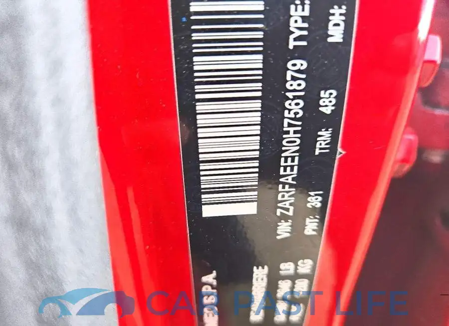 ZARFAEEN0H7561879# 12