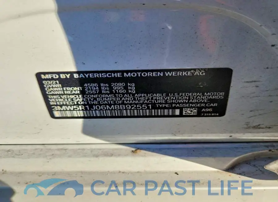3MW5R1J06M8B92551# 12