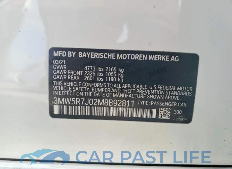 3MW5R7J02M8B92811# 12