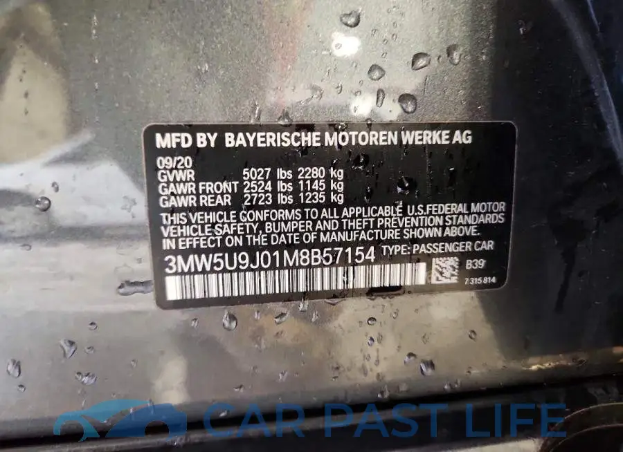 3MW5U9J01M8B57154# 12