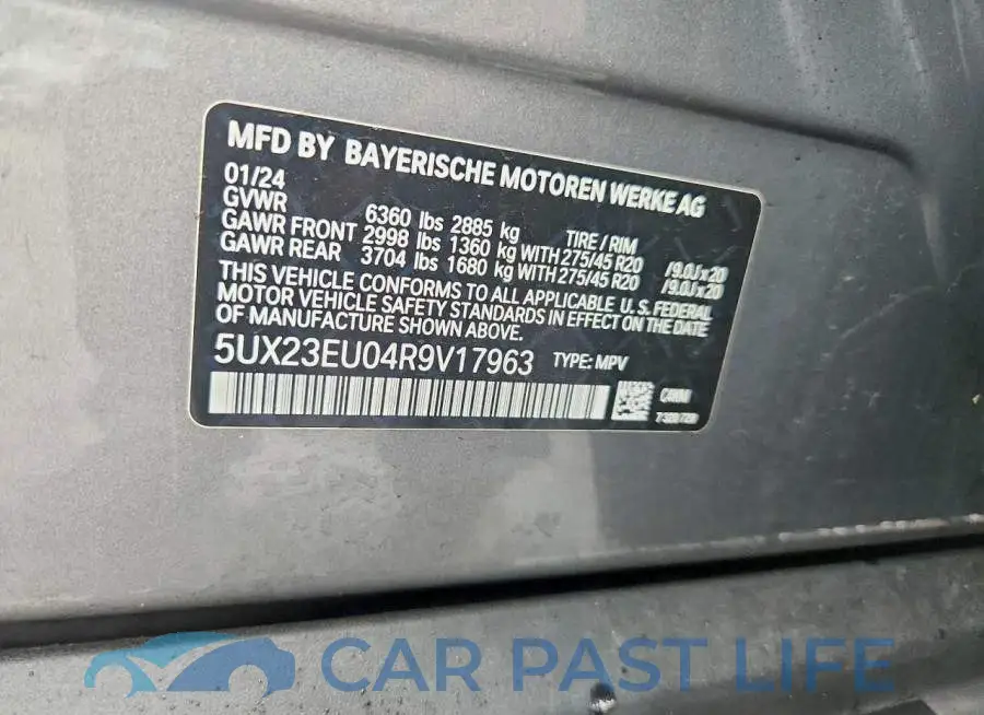 5UX23EU04R9V17963# 14
