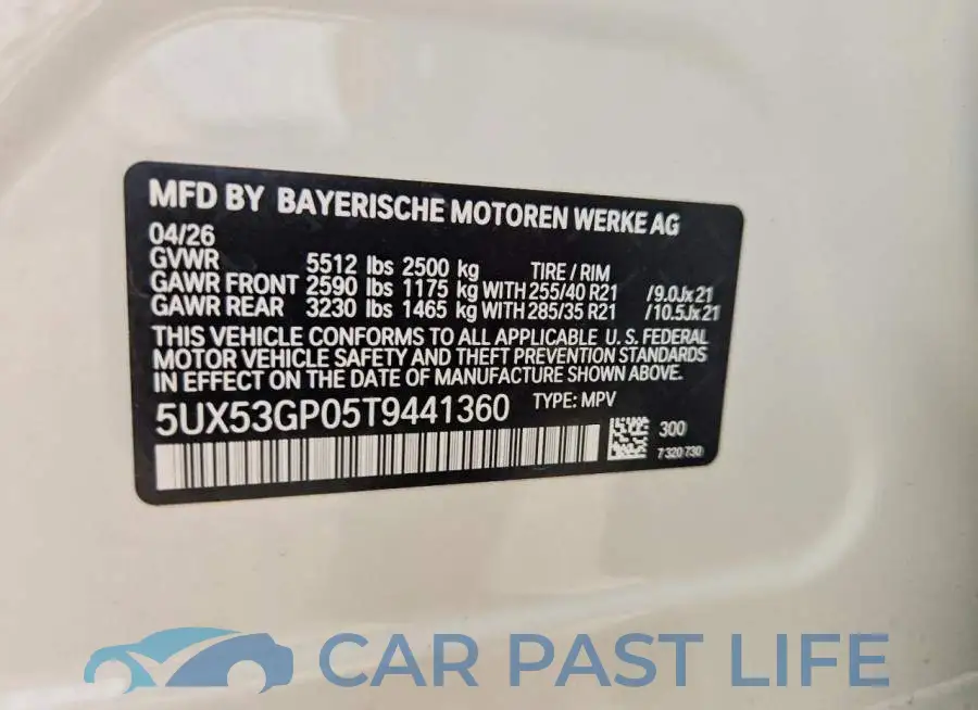 5UX53GP05T9441360# 14