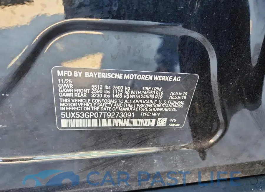 5UX53GP07T9273091# 14