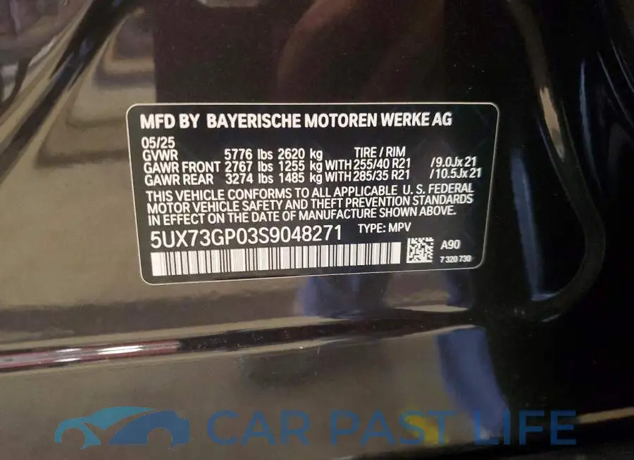 5UX73GP03S9048271# 13