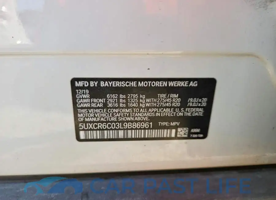 5UXCR6C03L9B86961# 13
