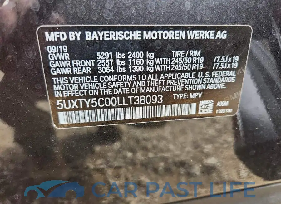 5UXTY5C00LLT38093# 13
