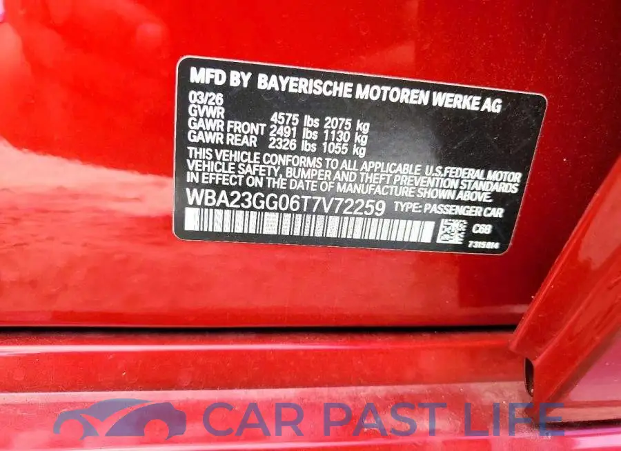 WBA23GG06T7V72259# 12