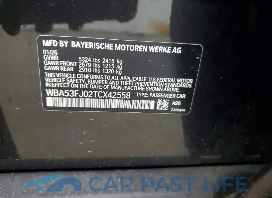 WBA53FJ02TCX42558# 12