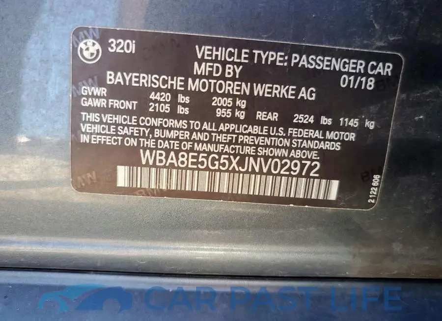 WBA8E5G5XJNV02972# 13