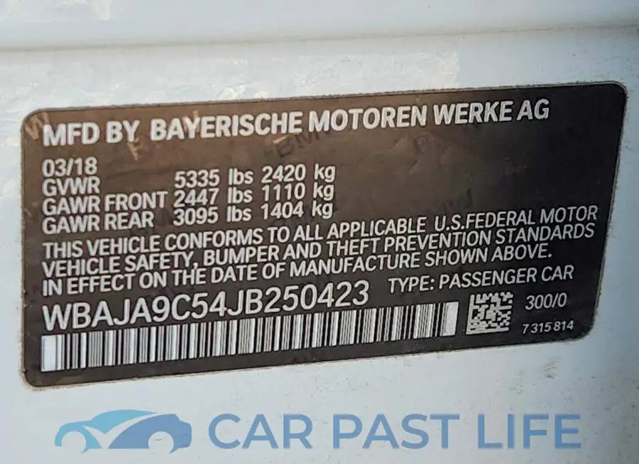 WBAJA9C54JB250423# 13