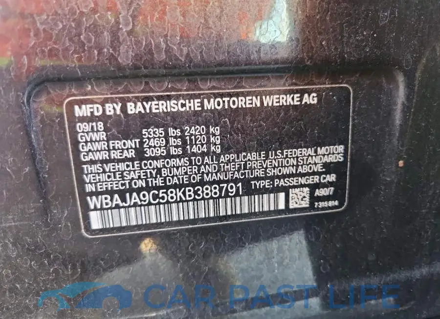 WBAJA9C58KB388791# 12