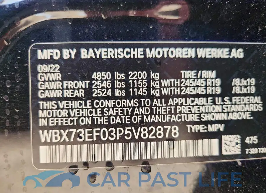 WBX73EF03P5V82878# 13