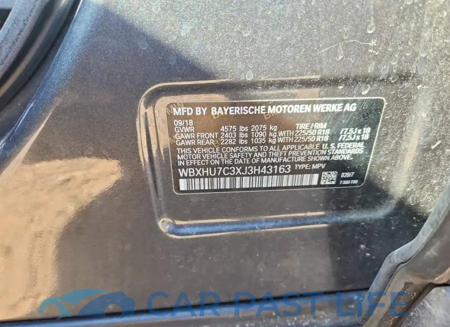 WBXHU7C3XJ3H43163# 13