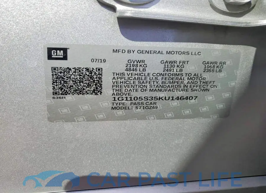 1G1105S35KU146407# 12