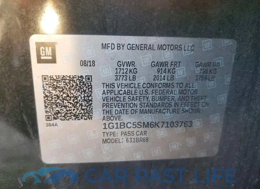 1G1BC5SM6K7103763# 12