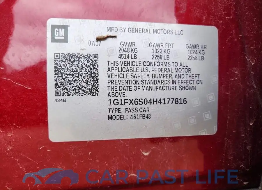 1G1FX6S04H4177816# 12