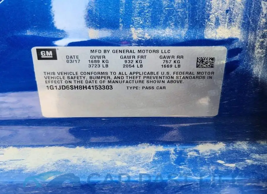 1G1JD6SH8H4153303# 12