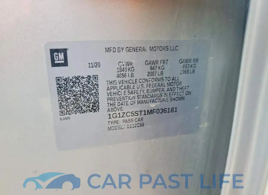 1G1ZC5ST1MF036181# 12