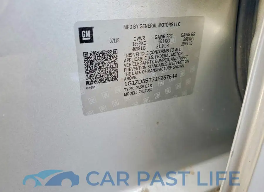 1G1ZD5ST7JF267644# 12