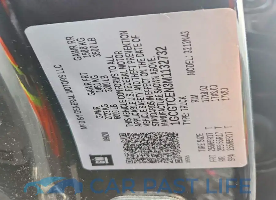 1GCGTCEN3M1132732# 13