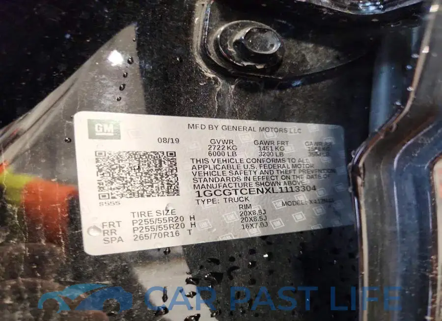 1GCGTCENXL1113304# 12