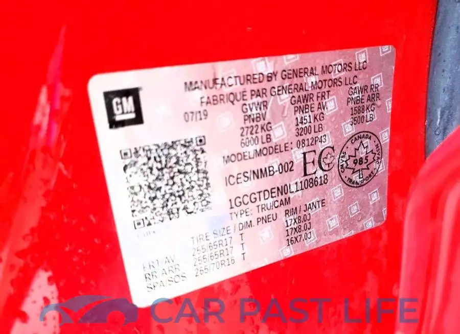 1GCGTDEN0L1108618# 12