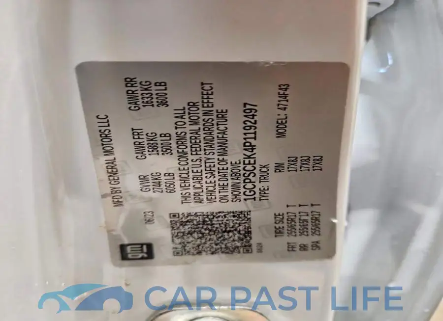 1GCPSCEK4P1192497# 12