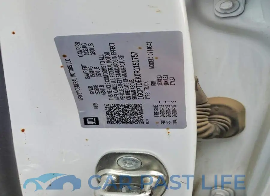 1GCPTDEK0R1151757# 12