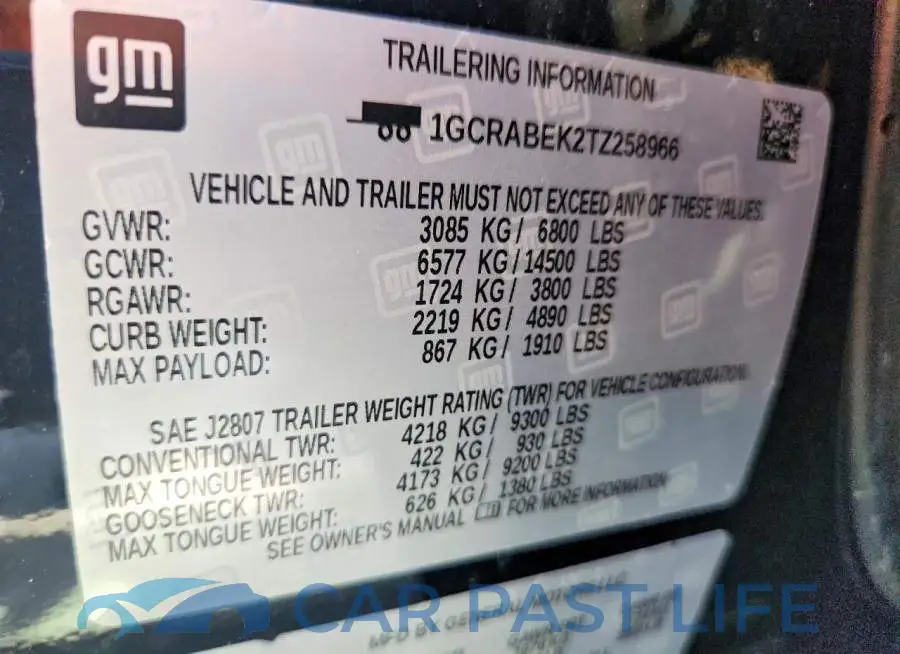 1GCRABEK2TZ258966# 12