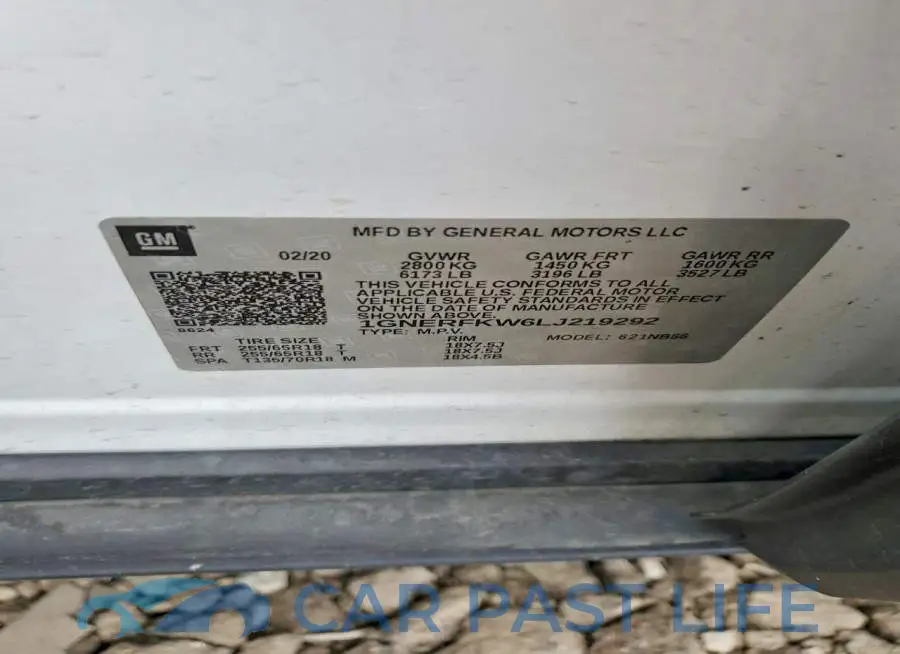 1GNERFKW6LJ219292# 13