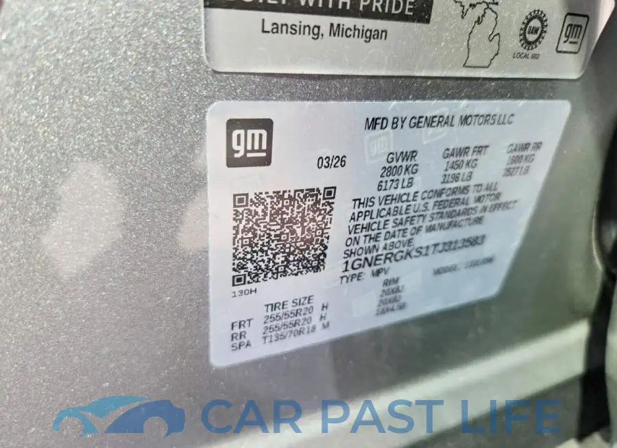 1GNERGKS1TJ313583# 13