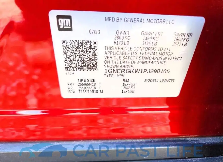 1GNERGKW1PJ290105# 14