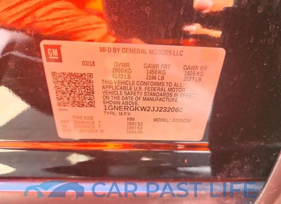 1GNERGKW2JJ232060# 13