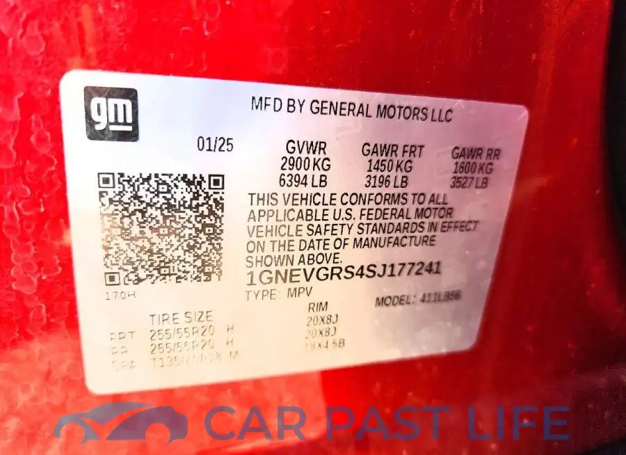1GNEVGRS4SJ177241# 14
