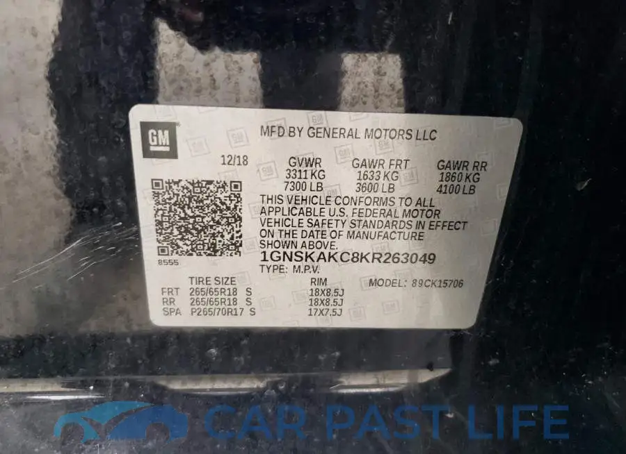 1GNSKAKC8KR263049# 13