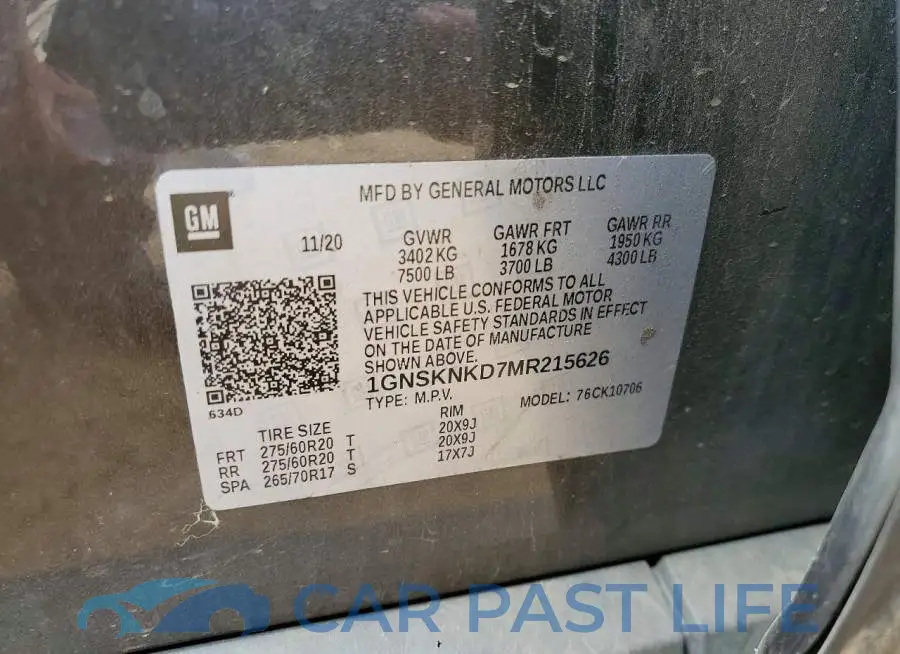 1GNSKNKD7MR215626# 14