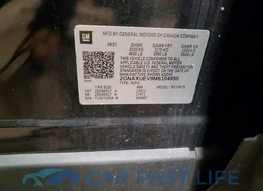 2GNAXUEV9M6104955# 14