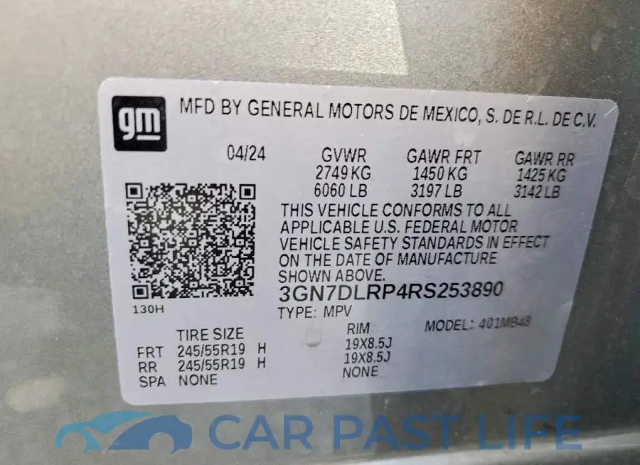 3GN7DLRP4RS253890# 14
